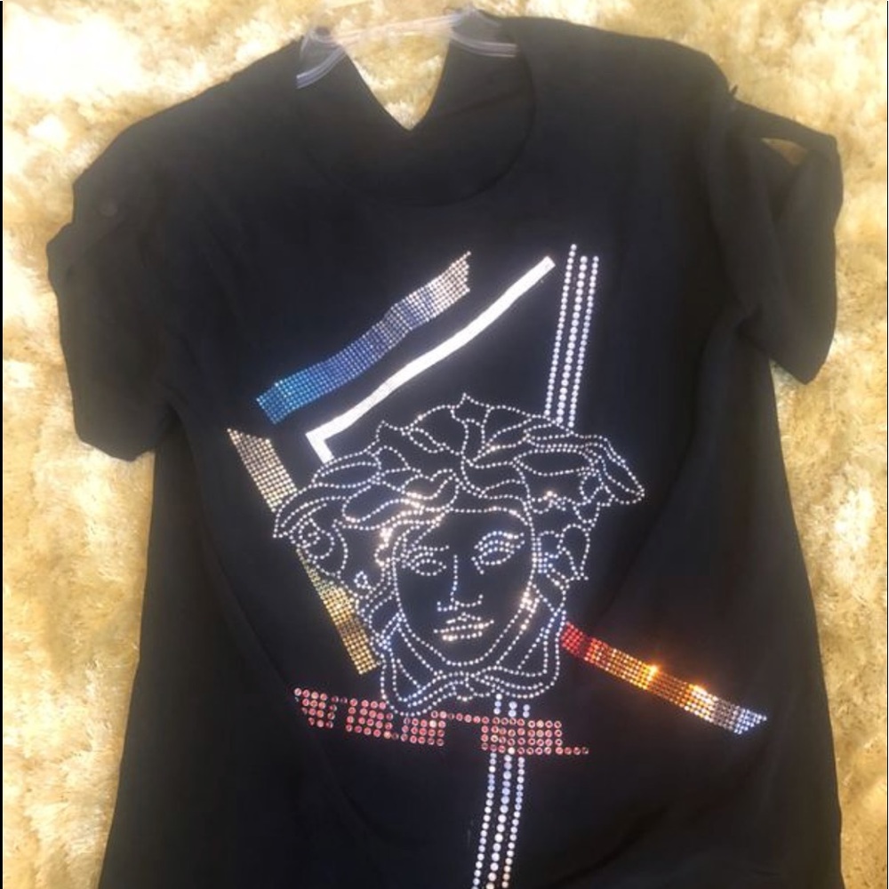 Versace crystal lights Medusa head top